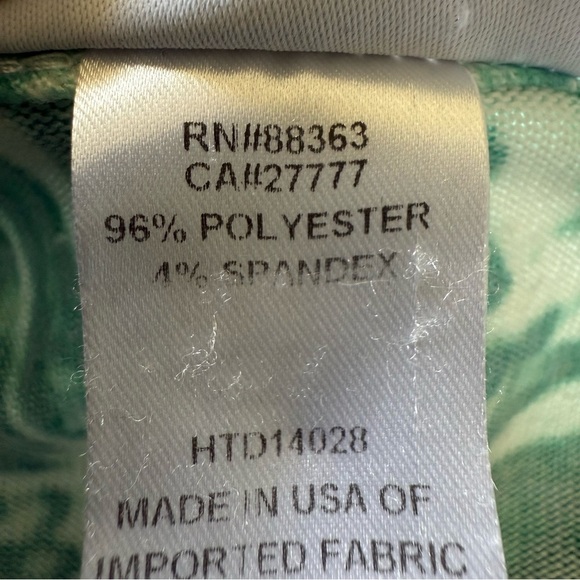 Jordan Taylor Teal and White V-Neck tunic top or swimsuit cover. Size XL - Picture 6 of 8